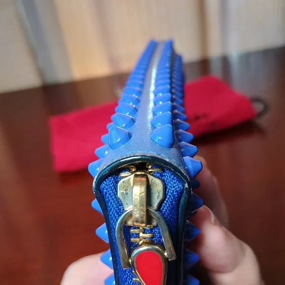 Christian Louboutin Panettone blue spiked long wallet - Picture 3 of 12